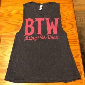 ✨ 3/$10 NWOT! Workout/Casual Tank - Bring the Wine